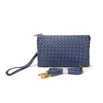 Kathy Woven 3 Compartment Clutch/Crossbody