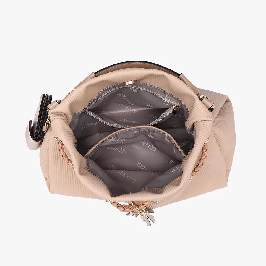 Aaliyah Pleated Drawstring Bucket Bag