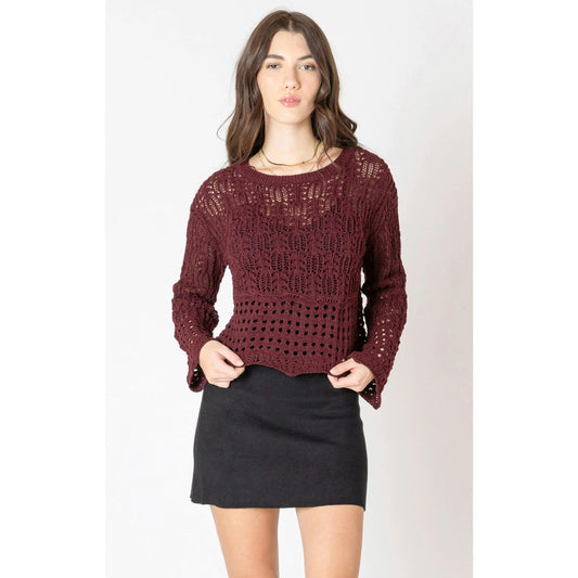 Dex Stitch Wavy Hem Sweater