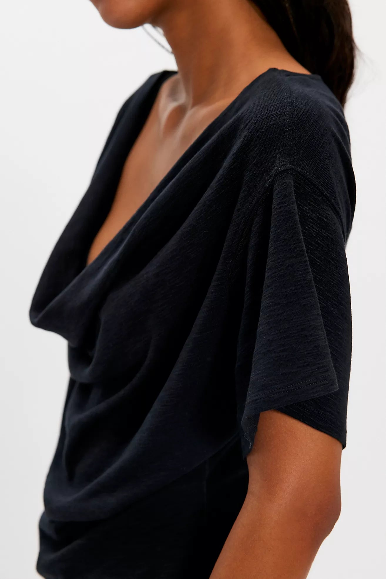 Free People Waterfall Cowl Neck Top