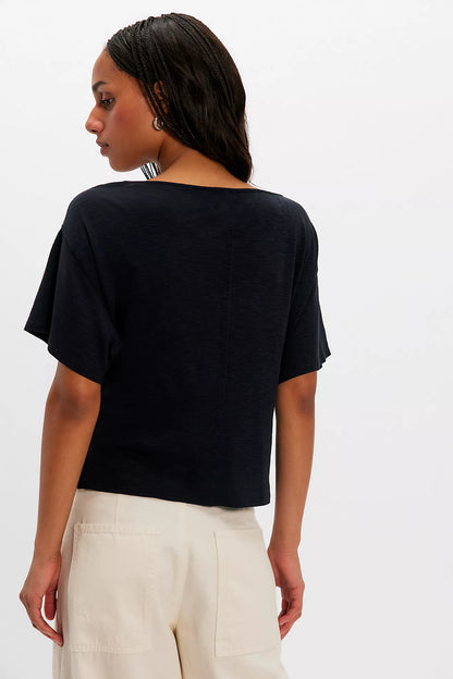 Free People Waterfall Cowl Neck Top