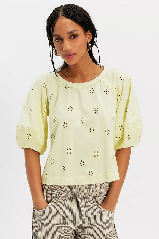 Free People Jessie Eyelet Tee