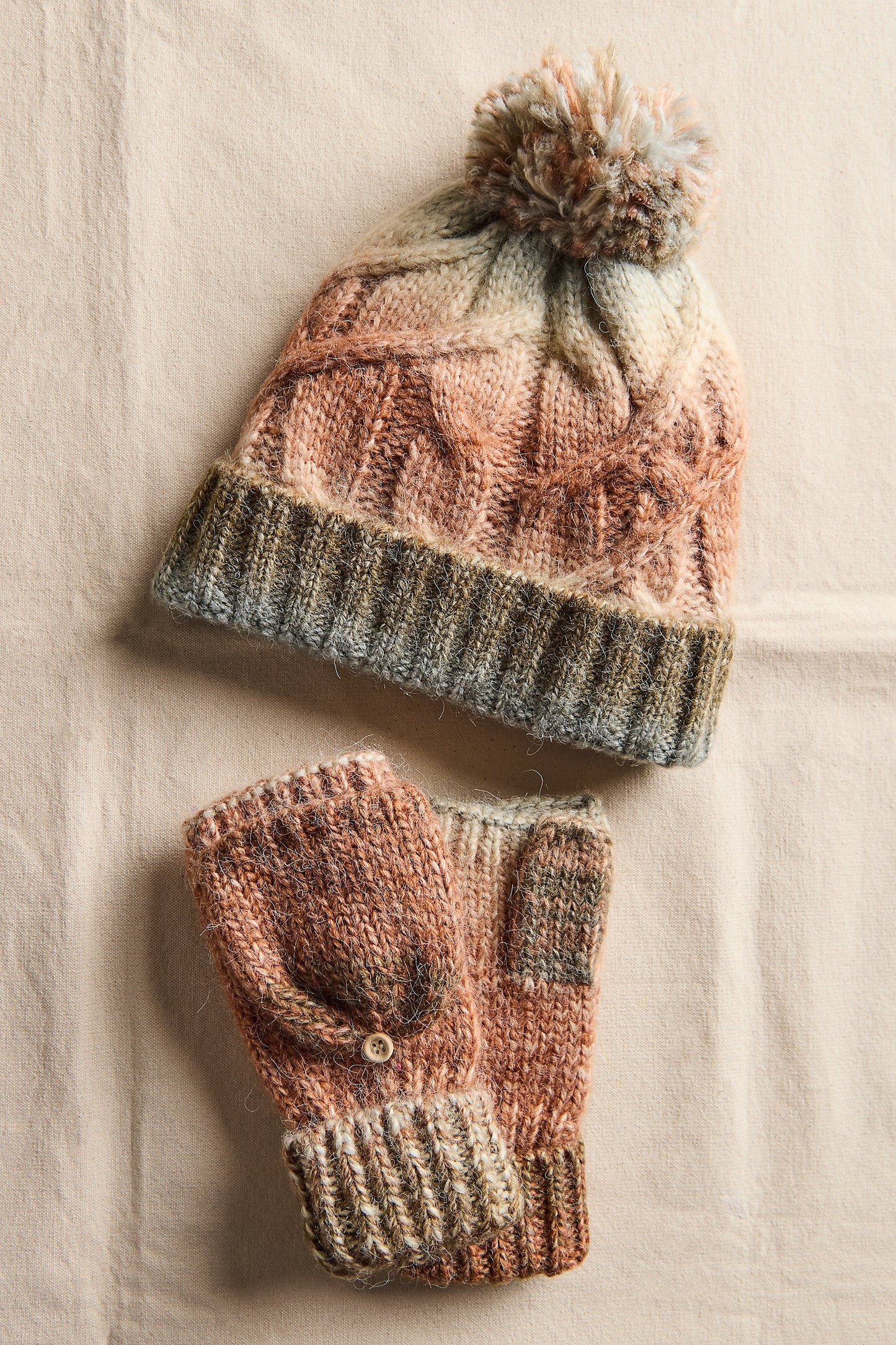Free People Rainbow Run Hat and Glove Set