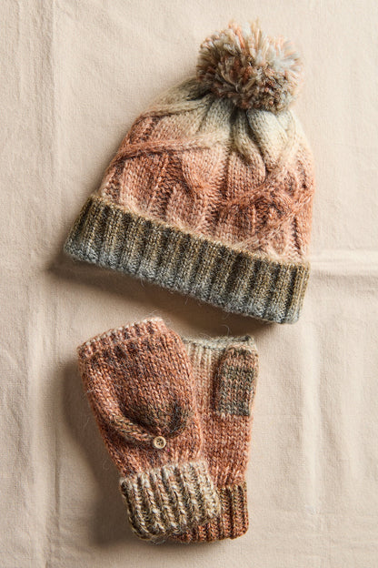 Free People Rainbow Run Hat and Glove Set