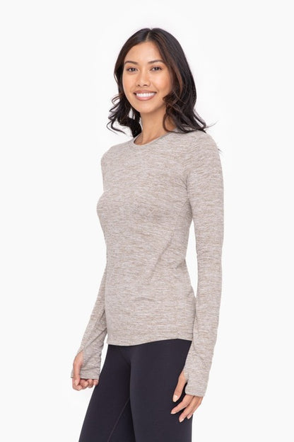 Mono B Active Long Sleeve Pullover W/ Thumholes