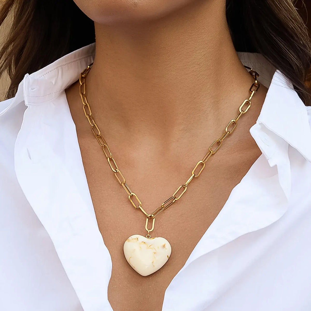 Rouelle Heart Chain Necklace