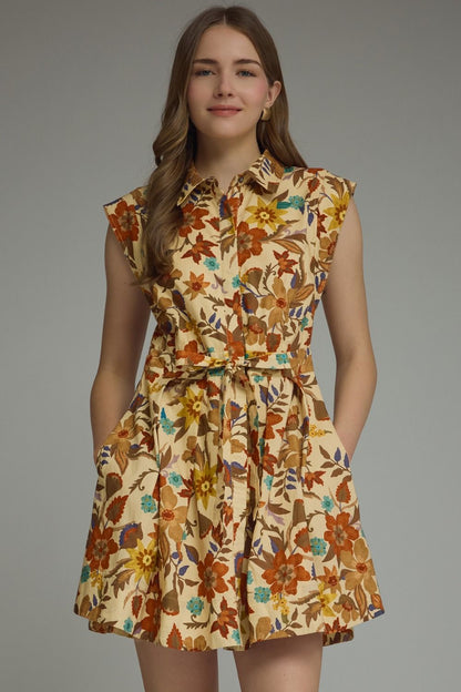 Floral Sleeveless Mini Dress