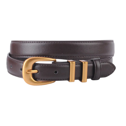 Metal Buckle Leather Belt