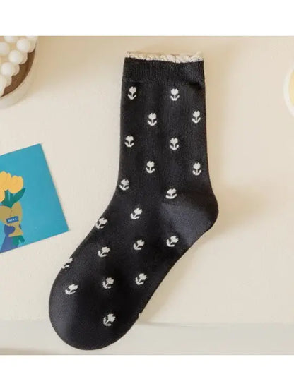 Floral Cotton Socks