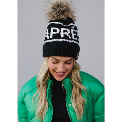 Knit "Ski" Pom Hats