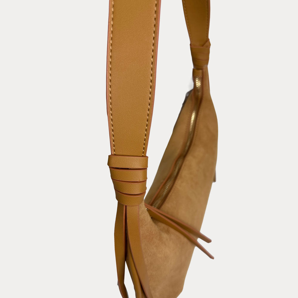 Ahdorned Sara Suede Shoulder Bag W/ Tassle