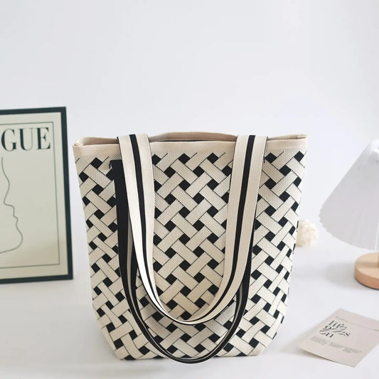 Knit Bucket Shoulder Bag