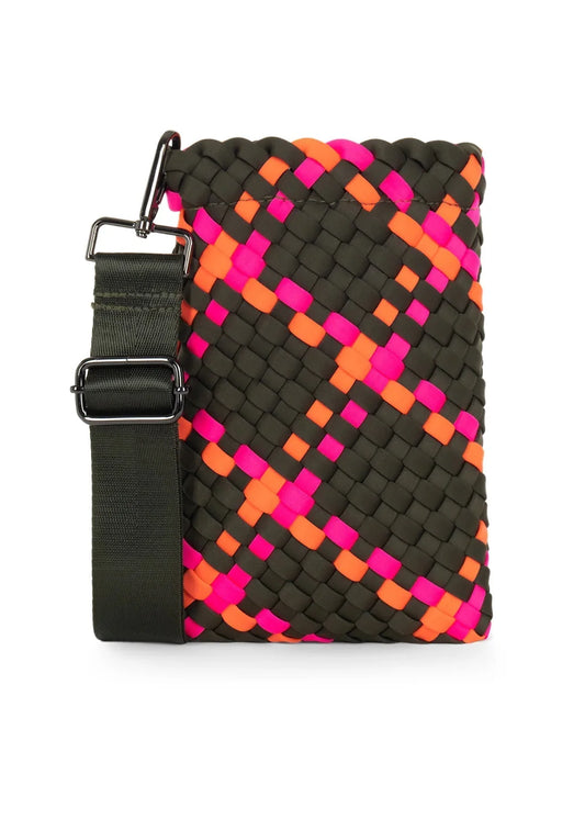 Shay Showoff Woven Cellphone Crossbody Bag