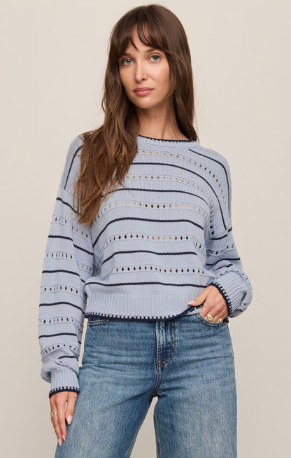 Z Supply Darby Stripe Pointelle Sweater