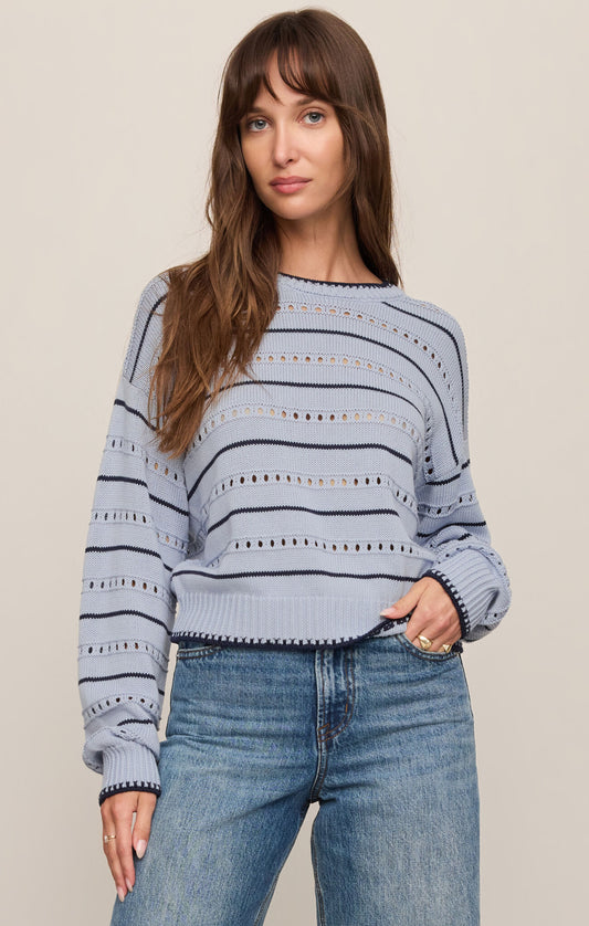 Z Supply Darby Stripe Pointelle Sweater