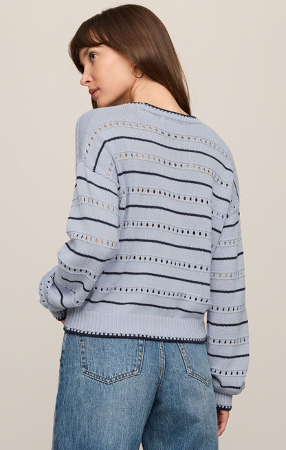 Z Supply Darby Stripe Pointelle Sweater
