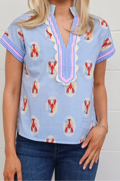 THML Lobster Detail Stripe Top