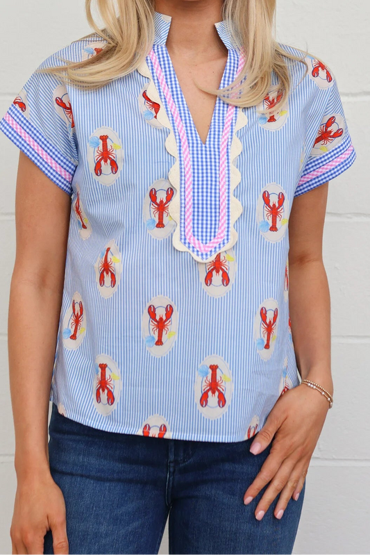 THML Lobster Detail Stripe Top