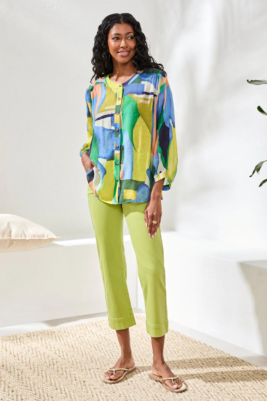 Tribal Flowy Dolman Sleeve Blouse