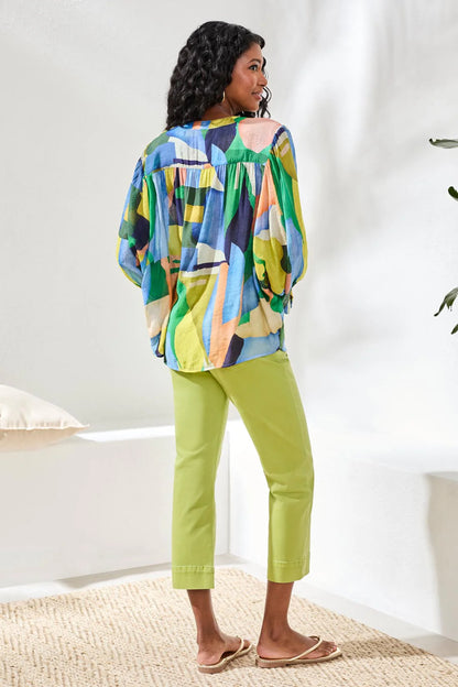 Tribal Flowy Dolman Sleeve Blouse