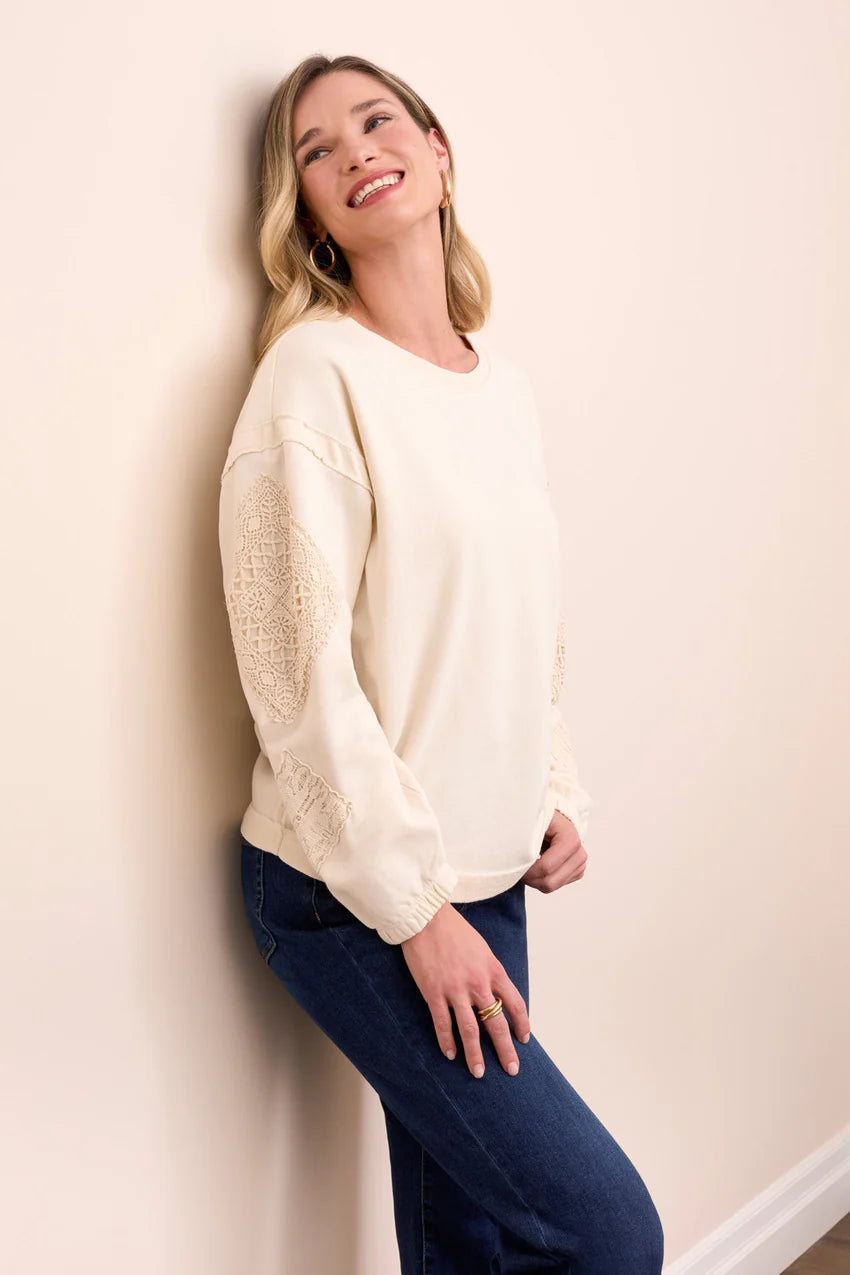 Tribal Special Wash Drop Shoulder Sweatshirt
