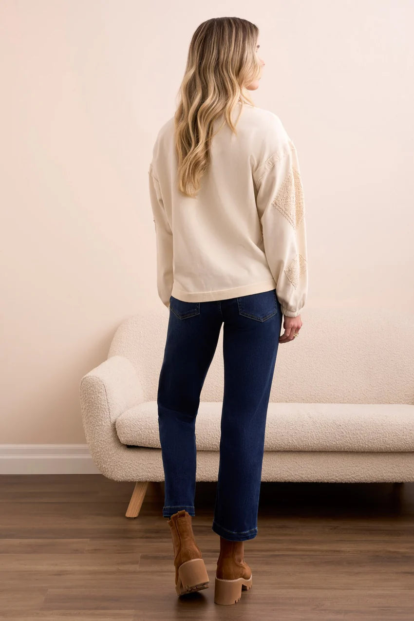 Tribal Special Wash Drop Shoulder Sweatshirt