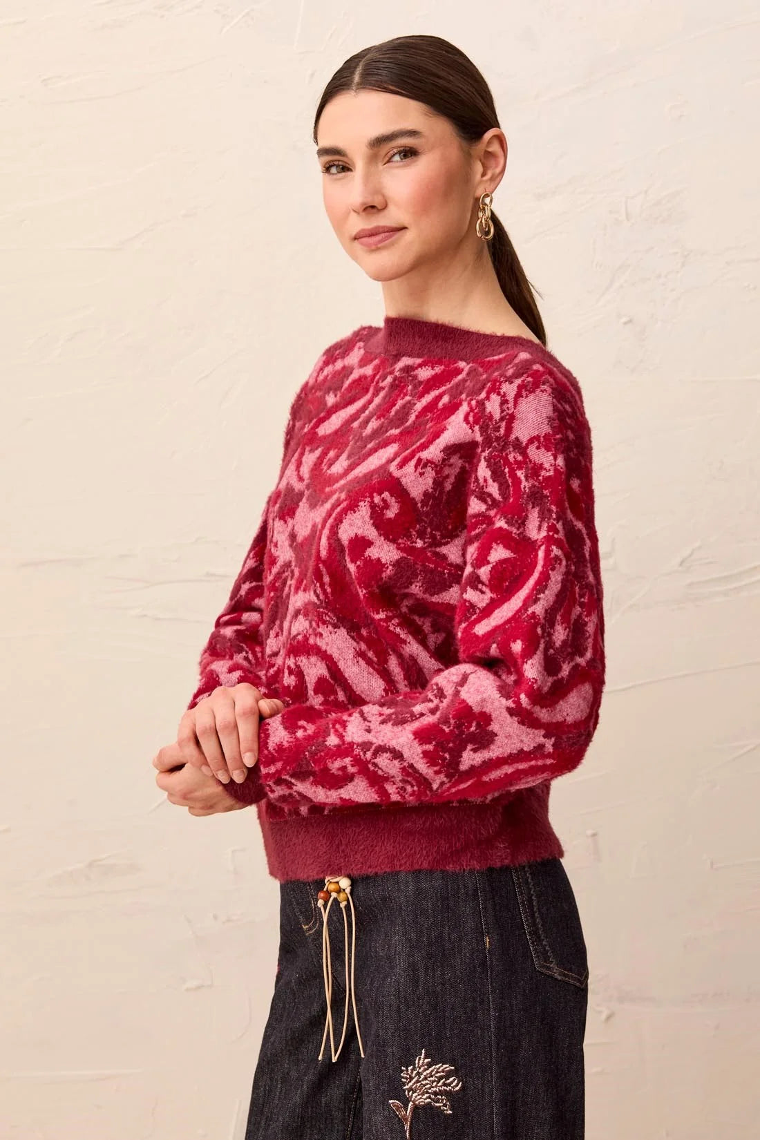 Tribal Wear Two Ways Button V-Neck