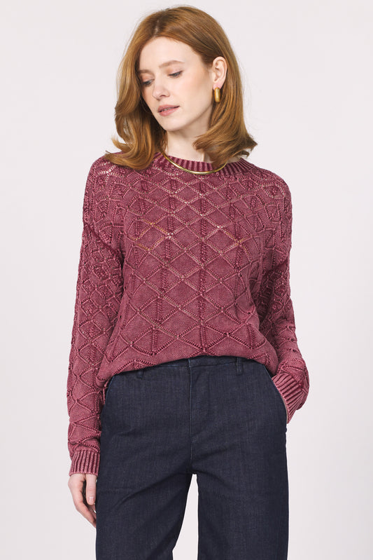 Another Love Colette Acid Wash Sweater