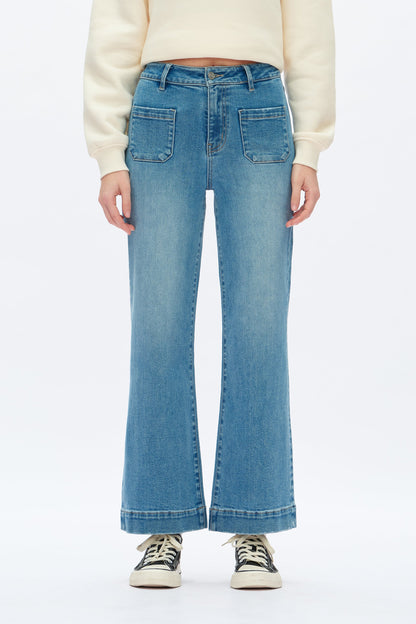 Bayeas High Rise Wide Leg W/ Patch Pockets