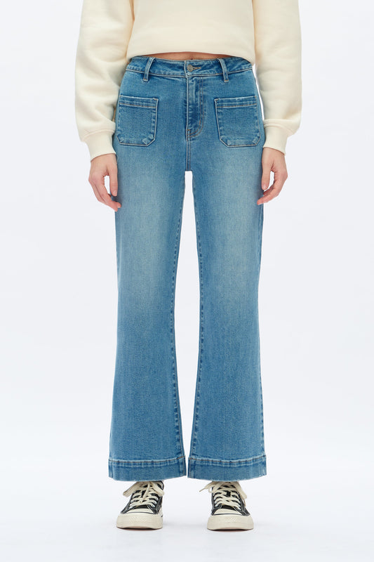 Bayeas High Rise Wide Leg W/ Patch Pockets