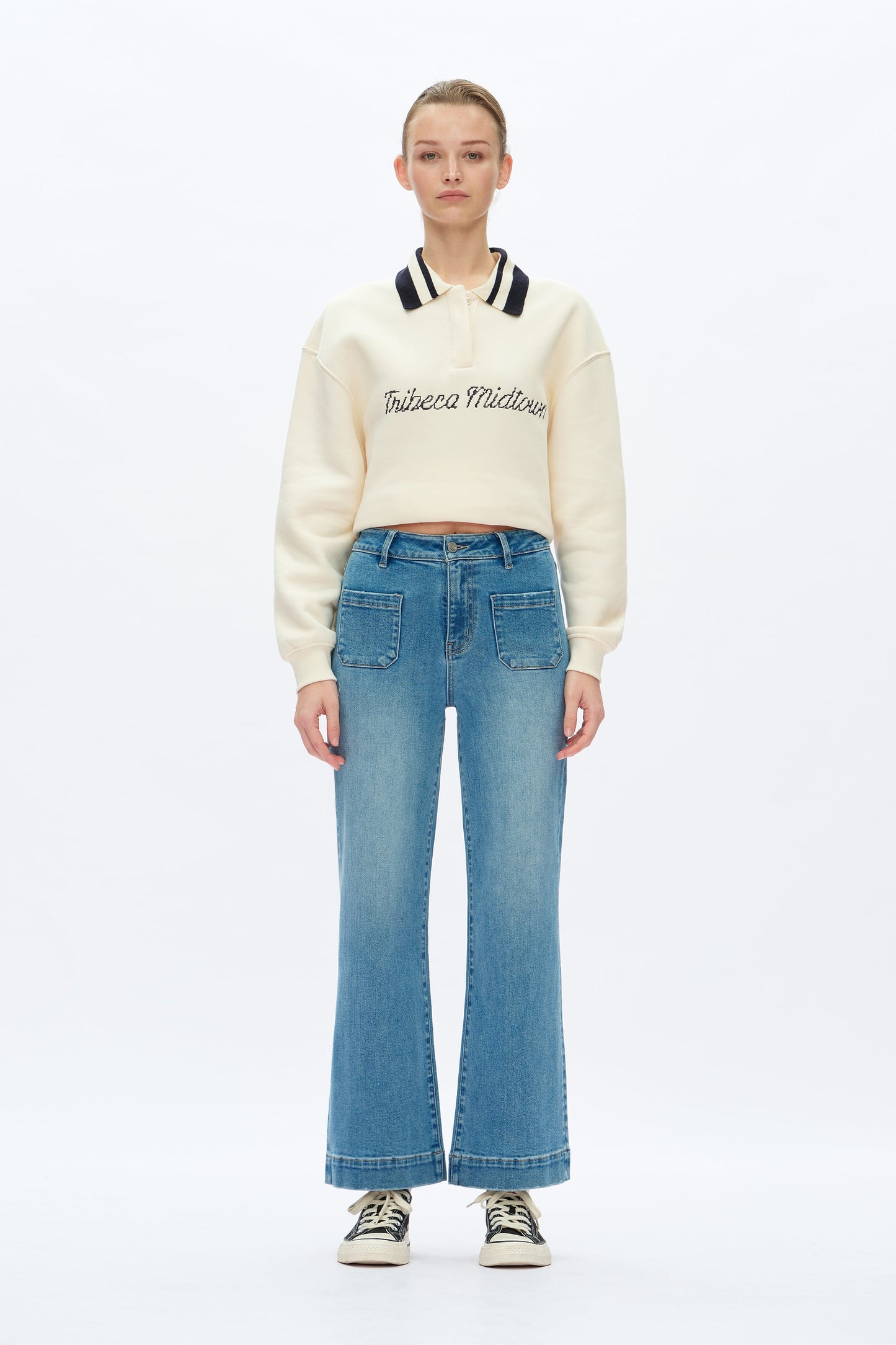 Bayeas High Rise Wide Leg W/ Patch Pockets