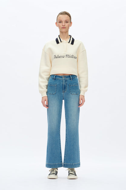 Bayeas High Rise Wide Leg W/ Patch Pockets