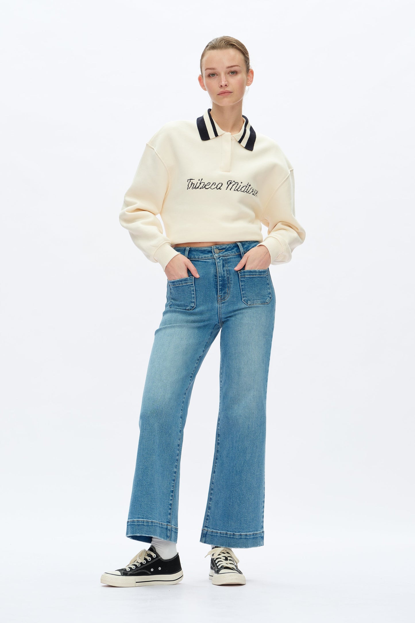 Bayeas High Rise Wide Leg W/ Patch Pockets