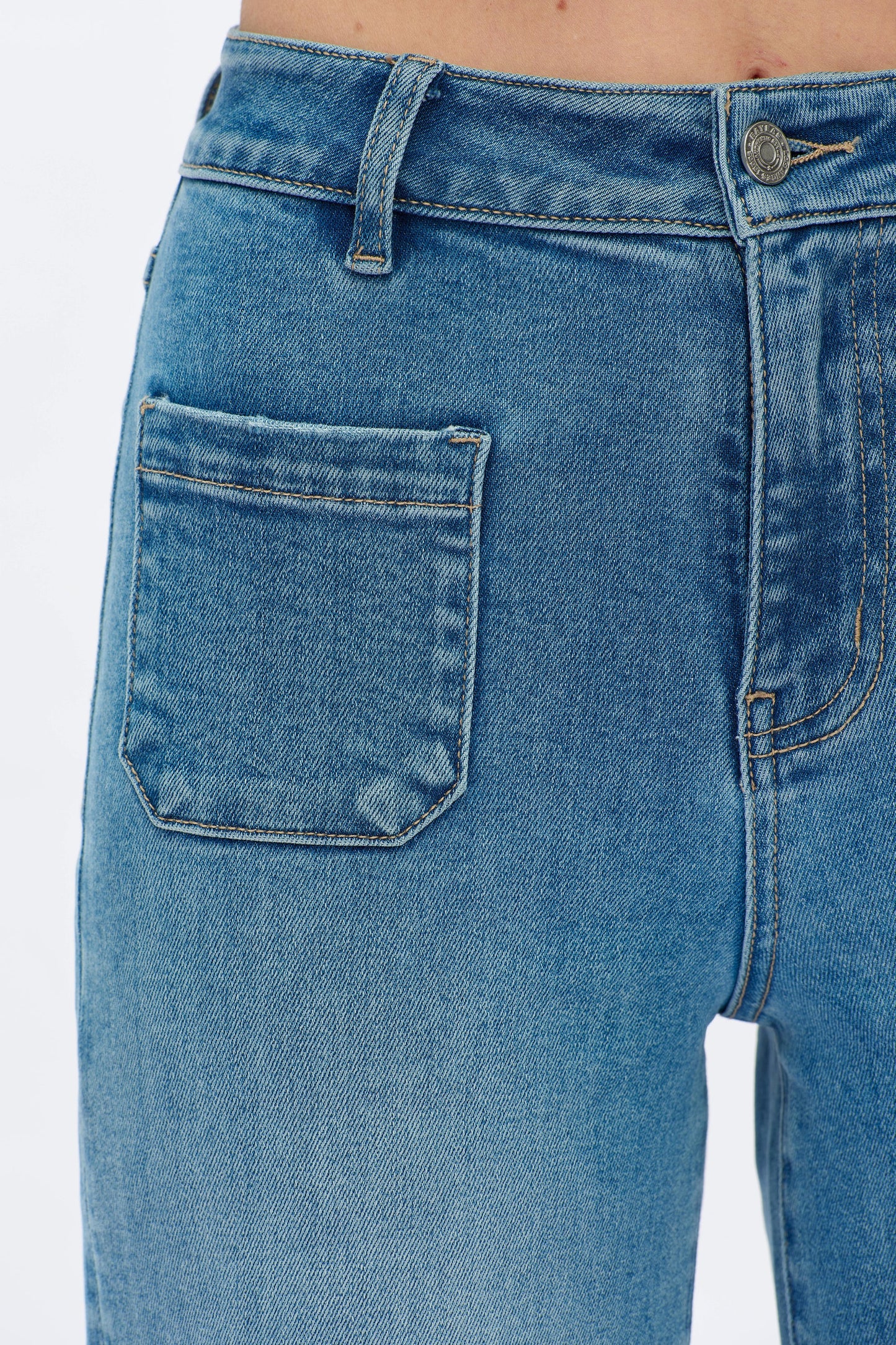 Bayeas High Rise Wide Leg W/ Patch Pockets
