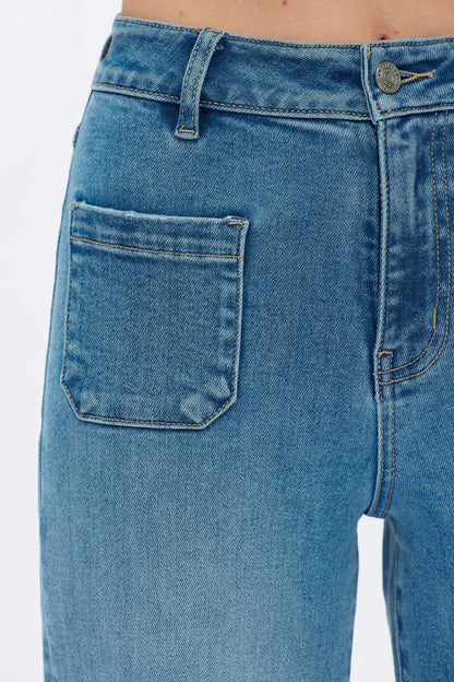 Bayeas High Rise Wide Leg W/ Patch Pockets
