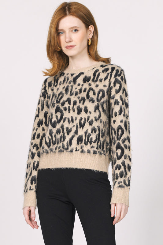Another Love Mina Leopard Print Sweater