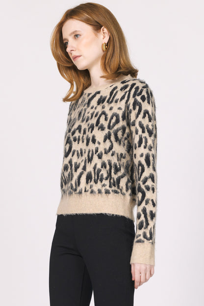 Another Love Mina Leopard Print Sweater