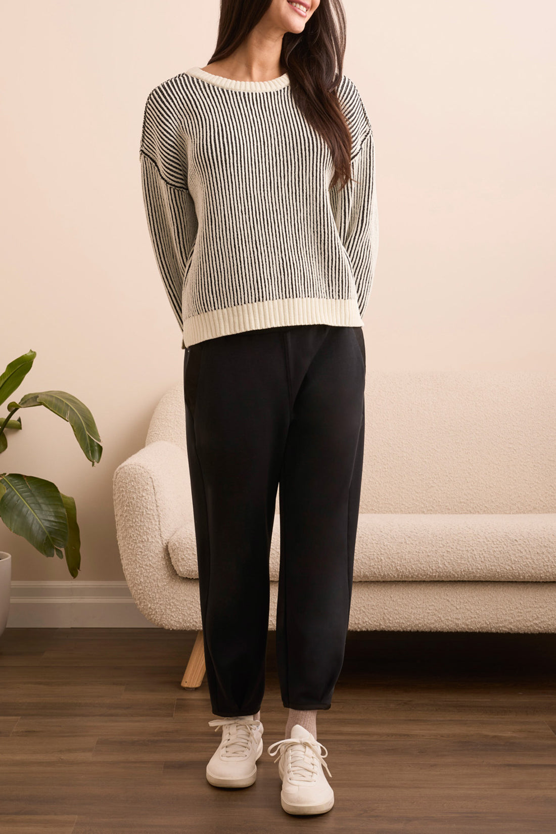 Tribal Ribbed Crew Neck Sweater
