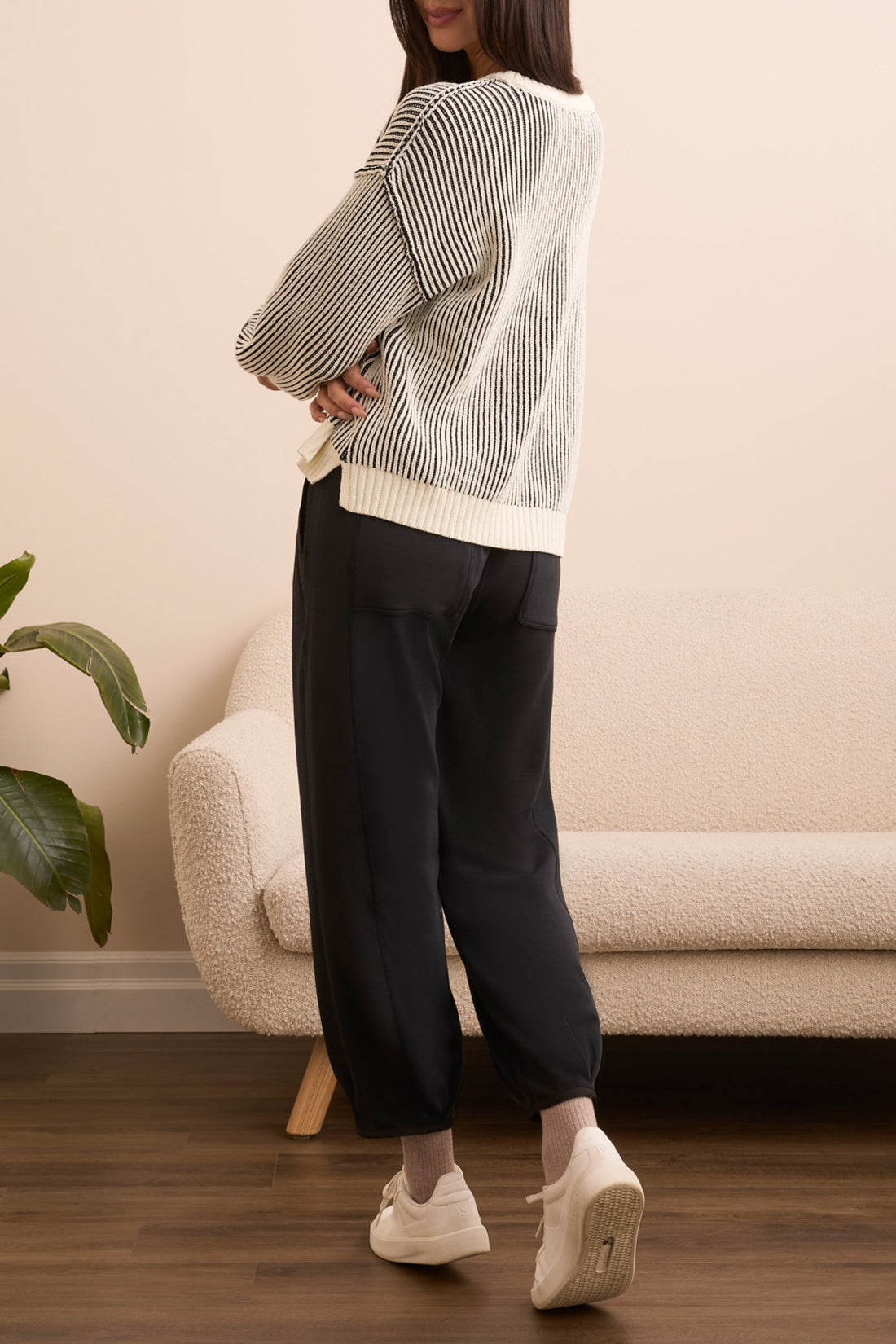 Tribal Ribbed Crew Neck Sweater