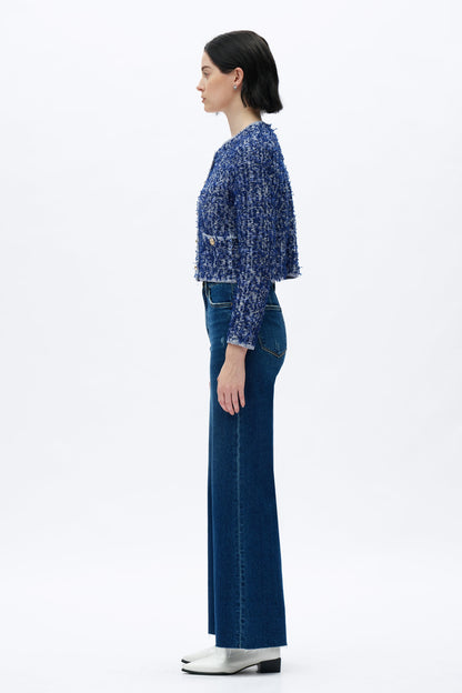 Bayeas Bella Super High Rise Wide Leg Raw Hem Denim