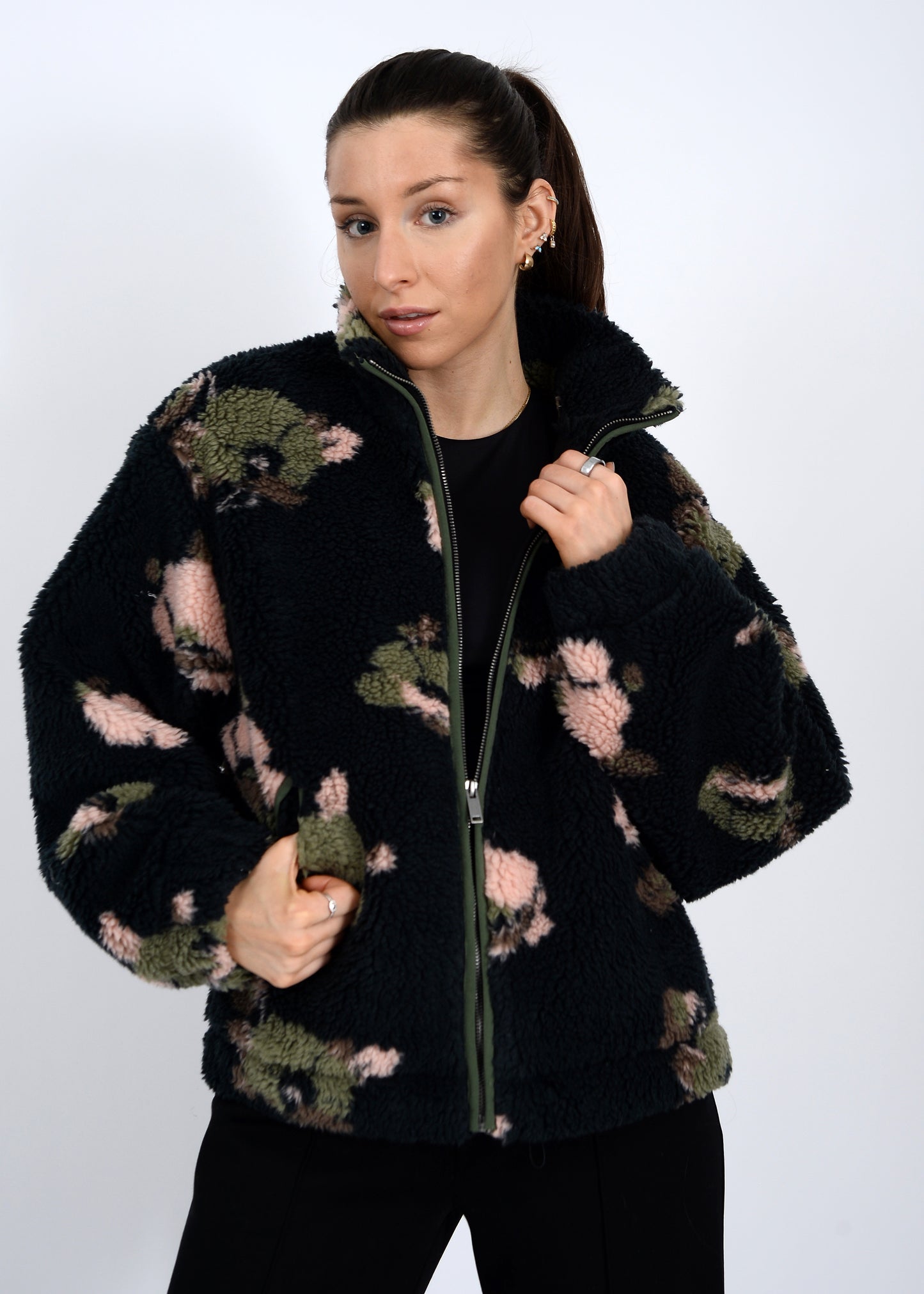 RD Style Whistler Sherpa Zip Front Jacket