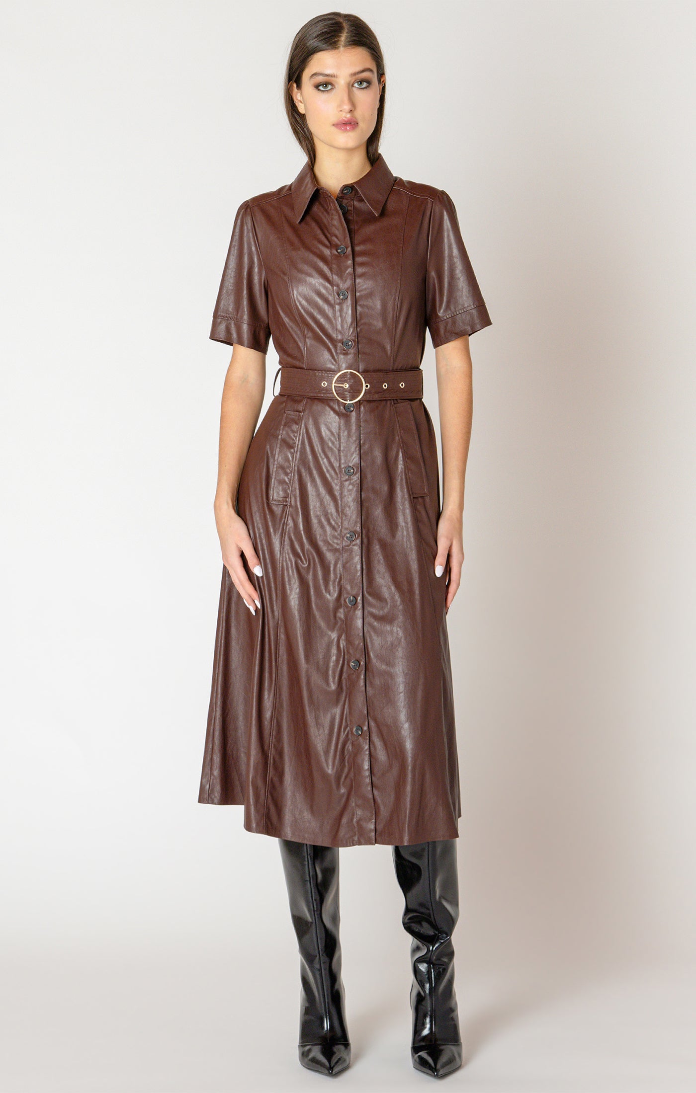 Dex Belted Shirt Dress