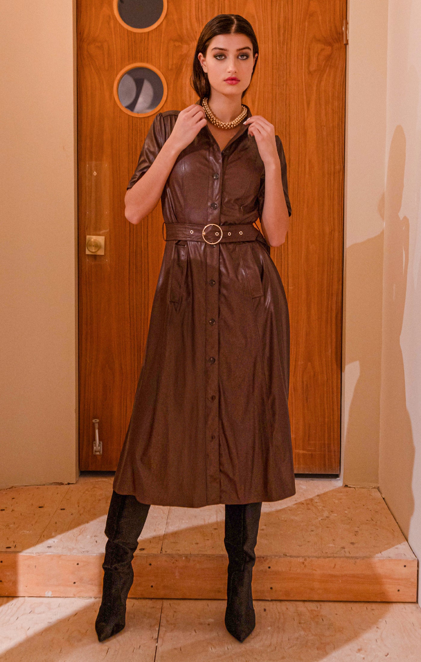 Dex Belted Shirt Dress