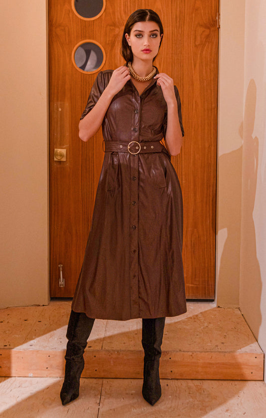 Dex Belted Shirt Dress