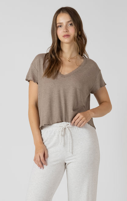 Dex Lace Trim Waffle Top