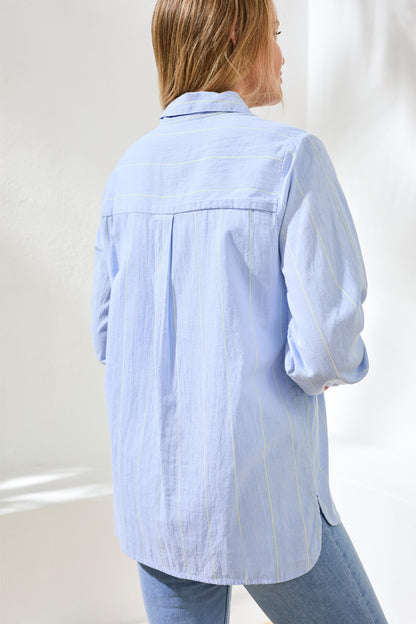 Tribal Chambray Button Front Shirt