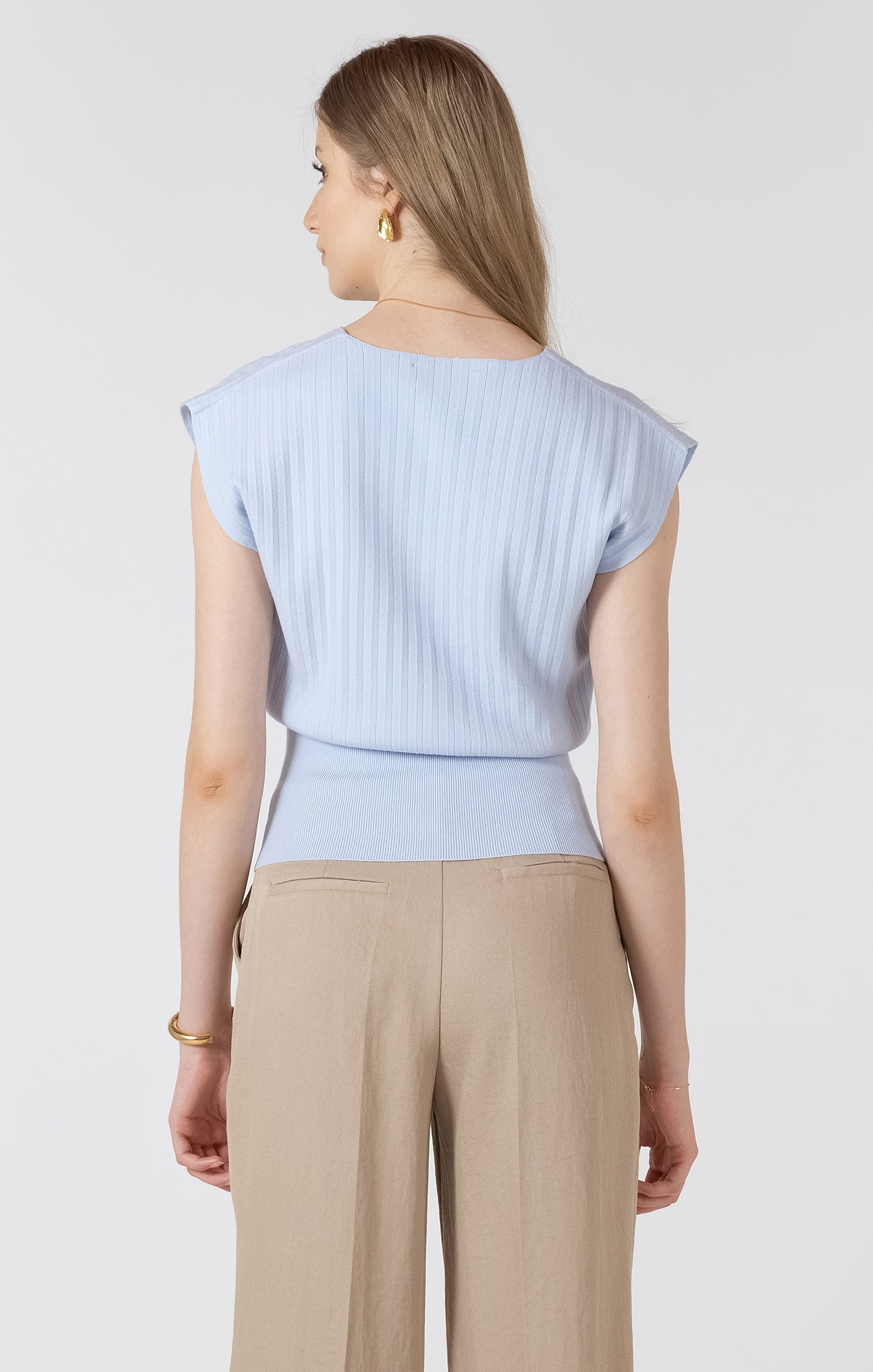 Dex Sleeveless Pleated Sweater