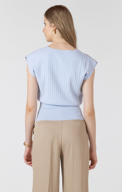 Dex Sleeveless Pleated Sweater