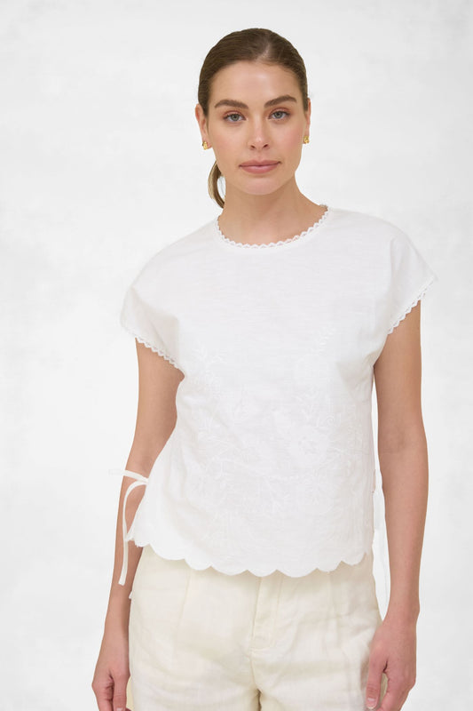 Zoe & Claire Dolman Sleeve Embroidered Top