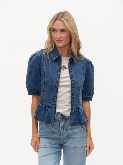 Six Fifty Delancey Denim Peplum Jacket